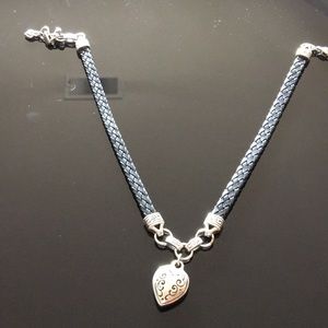 Brighton leather choker necklace